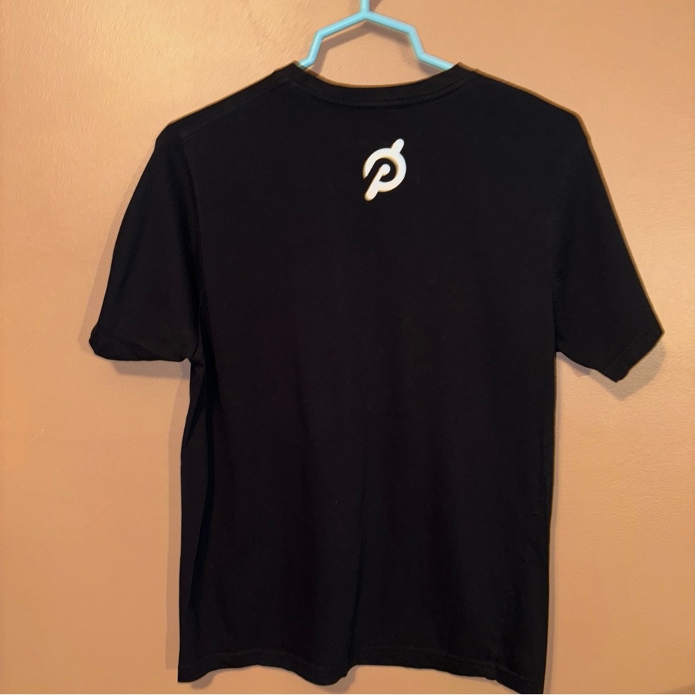 Peloton Shirt Mens Small Black Short Sleeve Active Casual Cotton - Picture 8 of 8